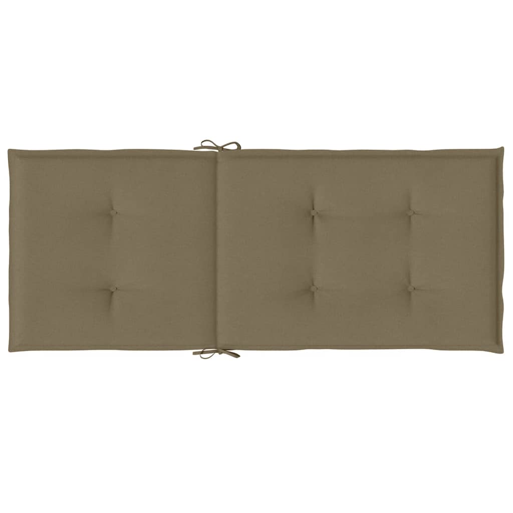 Stolsdynor högt ryggstöd 6 st melerad taupe 120x50x4 cm tyg