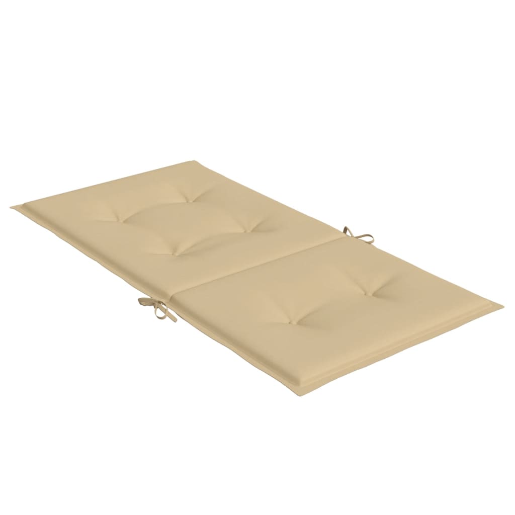 Stolsdynor lågt ryggstöd 6 st melerad beige 100x50x4 cm tyg