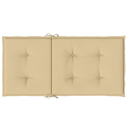 Stolsdynor lågt ryggstöd 6 st melerad beige 100x50x4 cm tyg