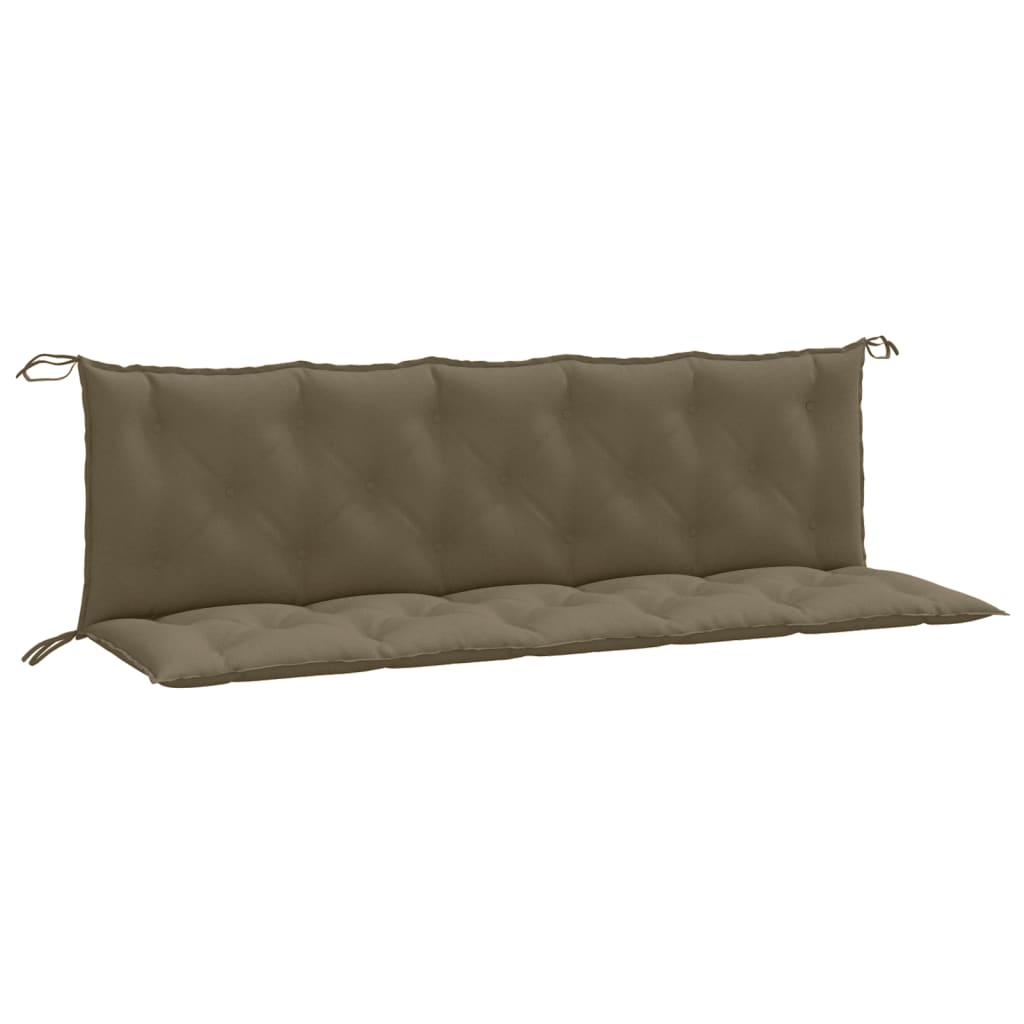 Bänkdyna 2 st melerad taupe 180x50x7 cm tyg