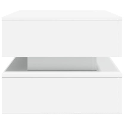 Soffbord med LED vit 90x50x40 cm