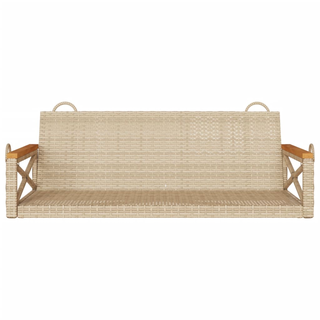 Gungbänk beige 109x62x40 cm konstrotting