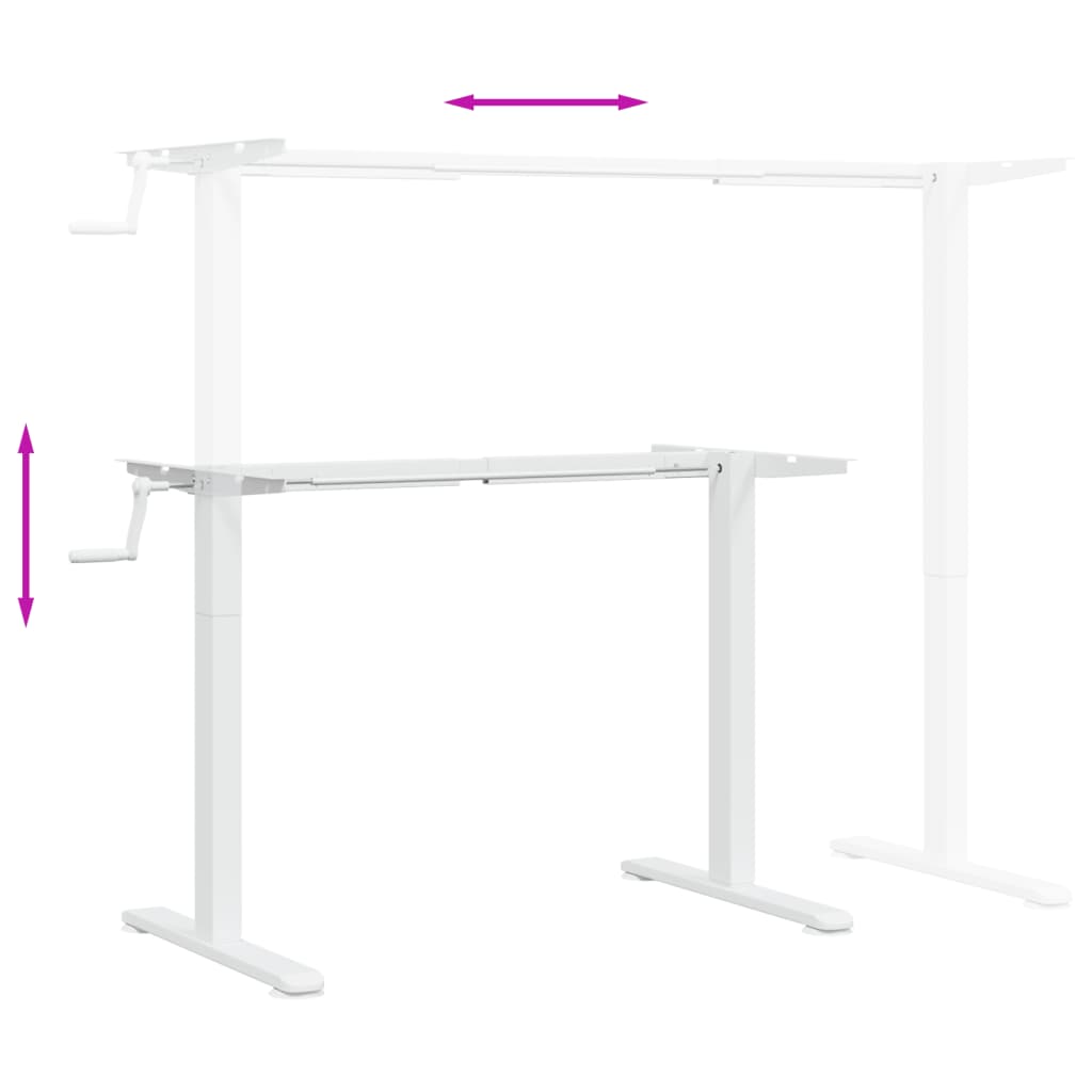 Stativ för höjbart skrivbord (94-135)x60x(70-114) cm stål