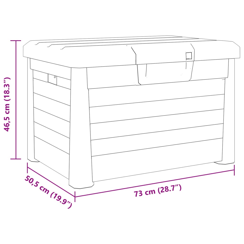 Dynbox antracit 73x50,5x46,5 cm polypropen