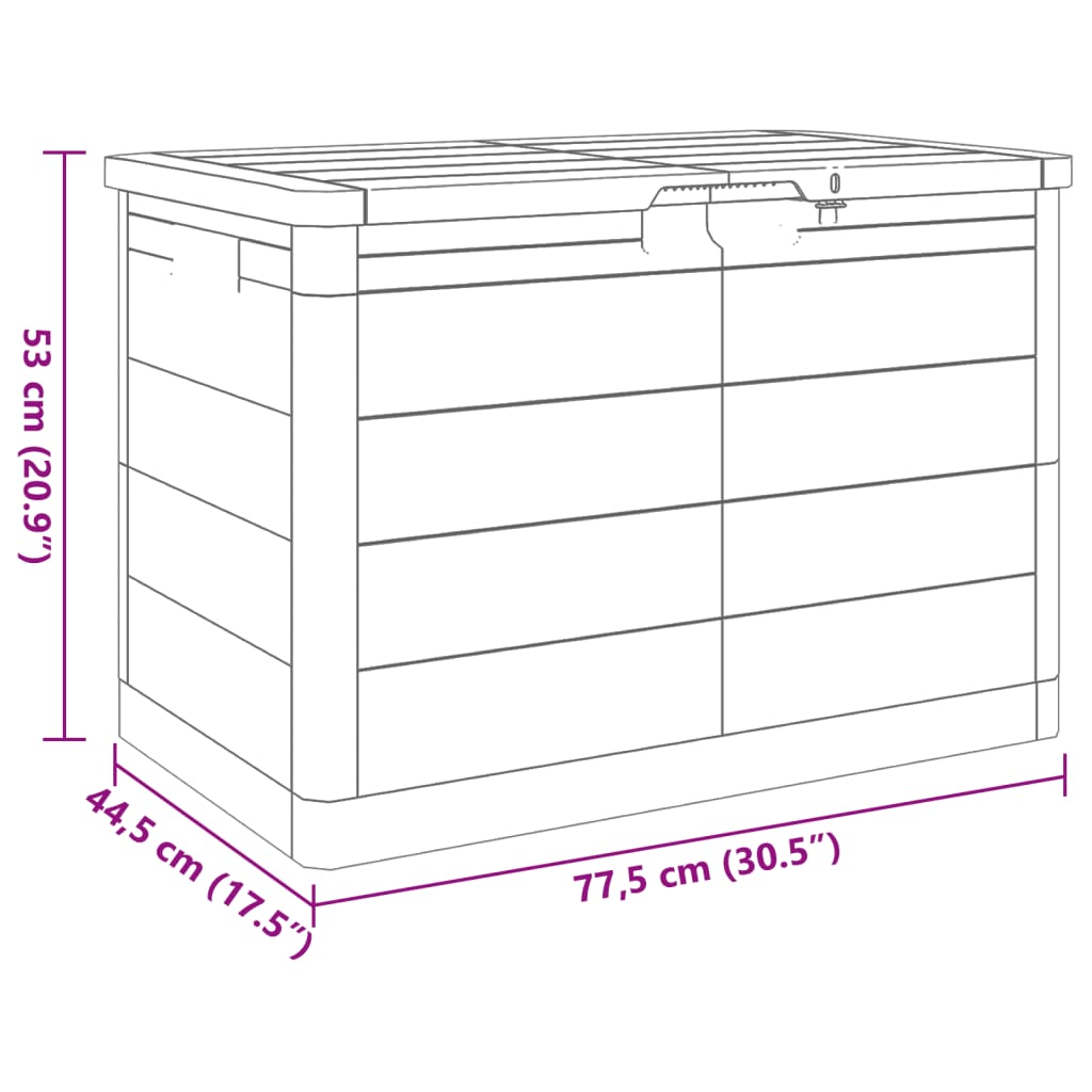 Dynbox antracit 77,5x44,5x53 cm polypropen