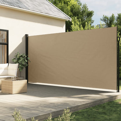 Infällbar sidomarkis beige 200x600 cm