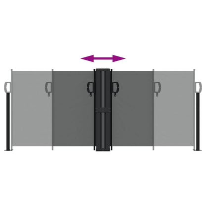 Infällbar sidomarkis antracit 100x600 cm