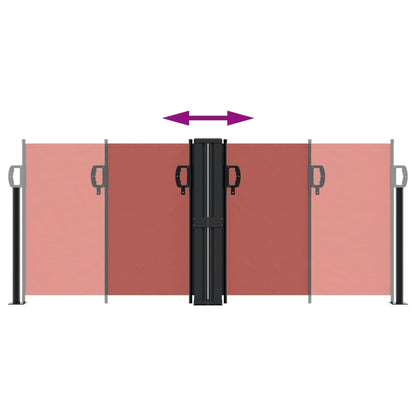 Infällbar sidomarkis terrakotta 100x600 cm