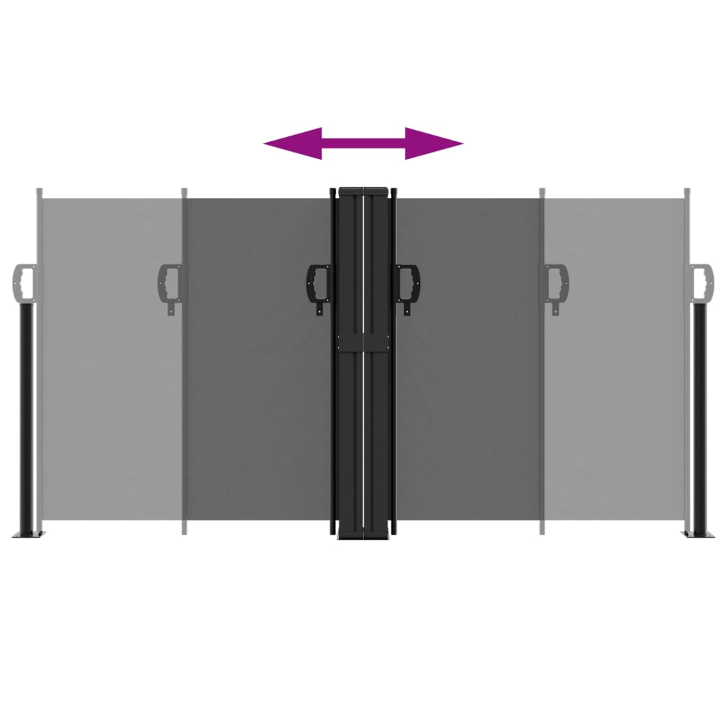 Infällbar sidomarkis antracit 120x600 cm