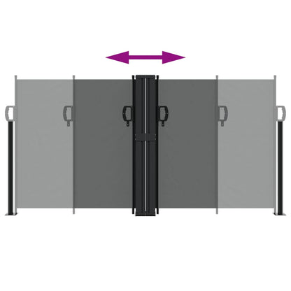 Infällbar sidomarkis antracit 120x600 cm
