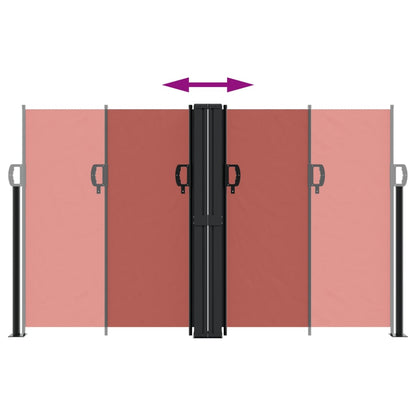 Infällbar sidomarkis terrakotta 140x600 cm