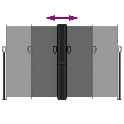 Infällbar sidomarkis antracit 160x600 cm