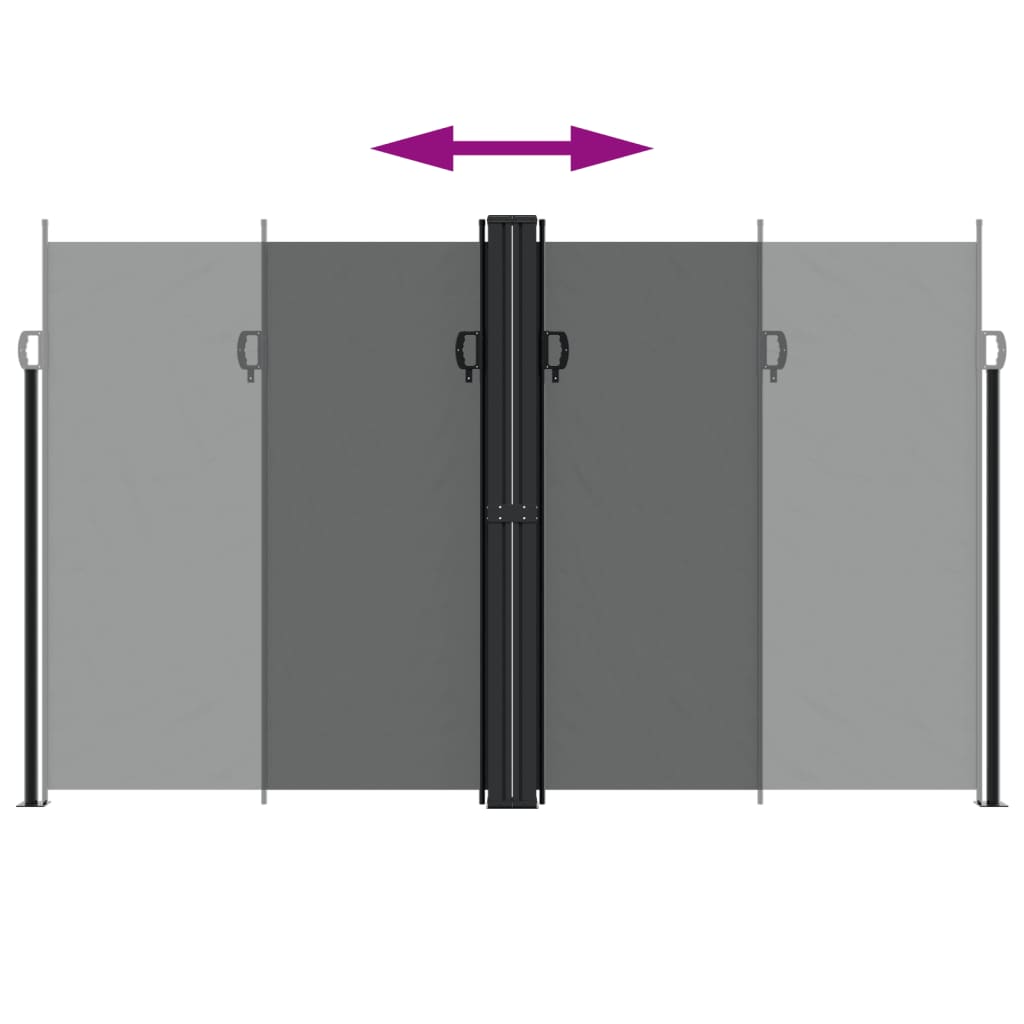 Infällbar sidomarkis 200x600 cm antracit