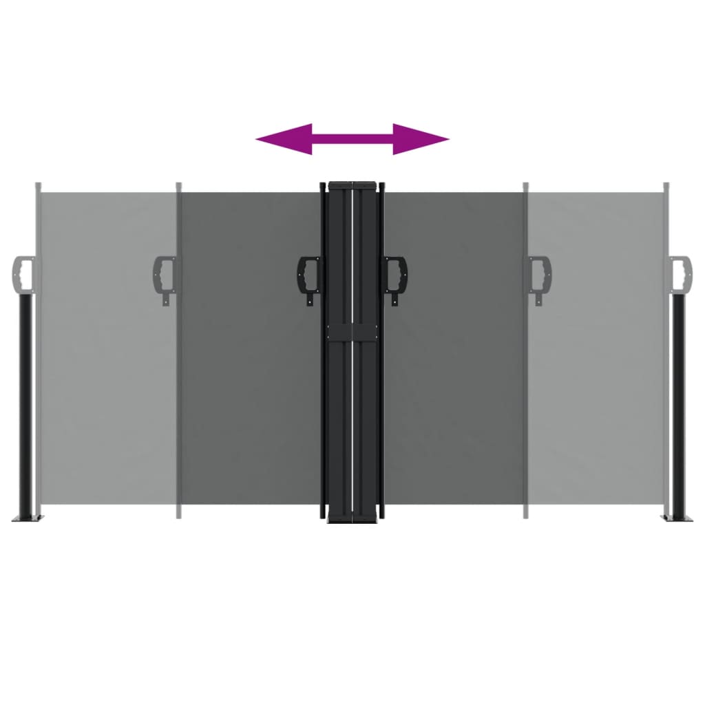 Infällbar sidomarkis antracit 120x1000 cm