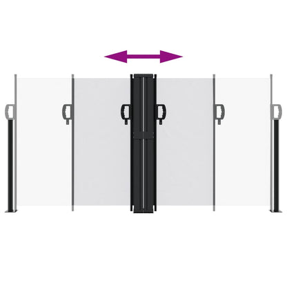 Infällbar sidomarkis vit 120x1000 cm