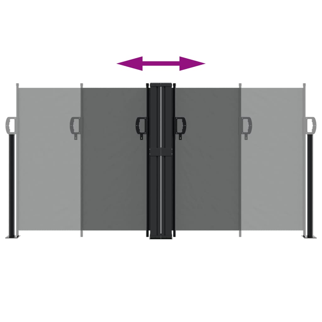 Infällbar sidomarkis antracit 120x1200 cm