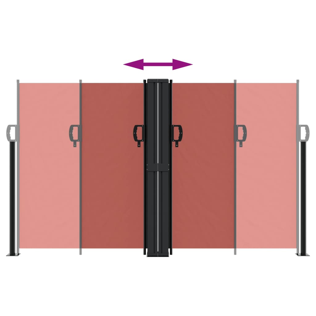 Infällbar sidomarkis terrakotta 140x1200 cm