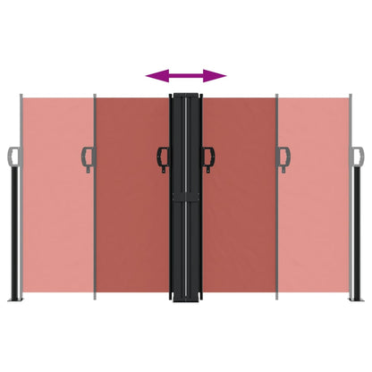 Infällbar sidomarkis terrakotta 140x1200 cm