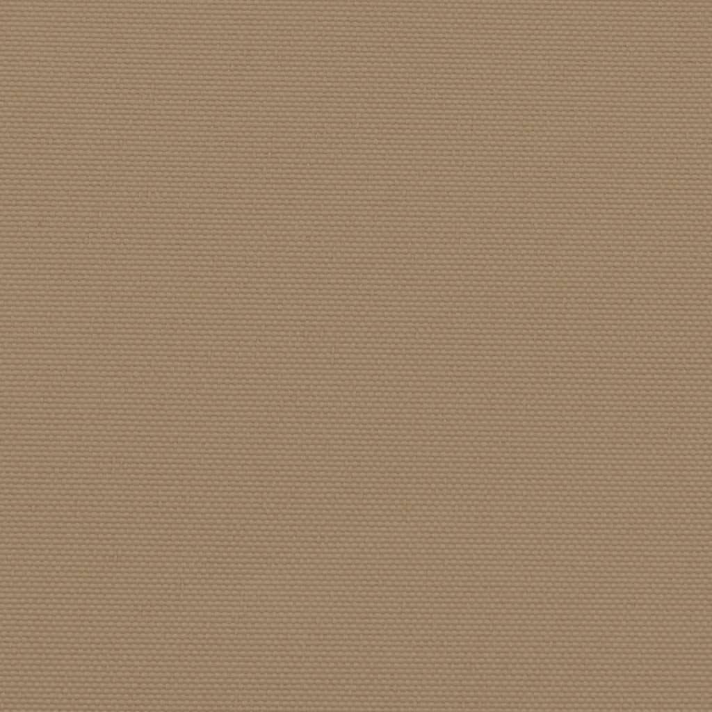 Infällbar sidomarkis taupe 140x1200 cm