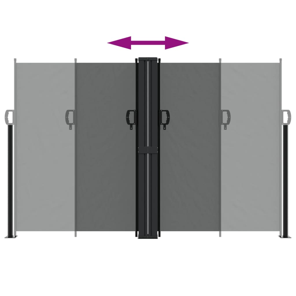 Infällbar sidomarkis antracit 160x1200 cm