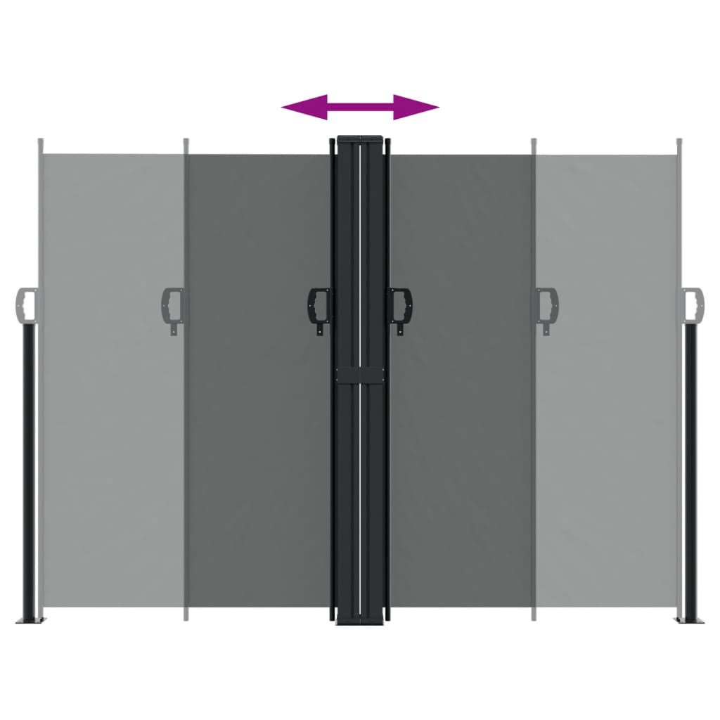 Infällbar sidomarkis antracit 180x1200 cm