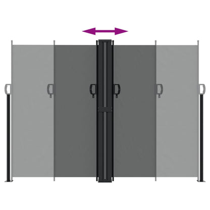 Infällbar sidomarkis antracit 180x1200 cm