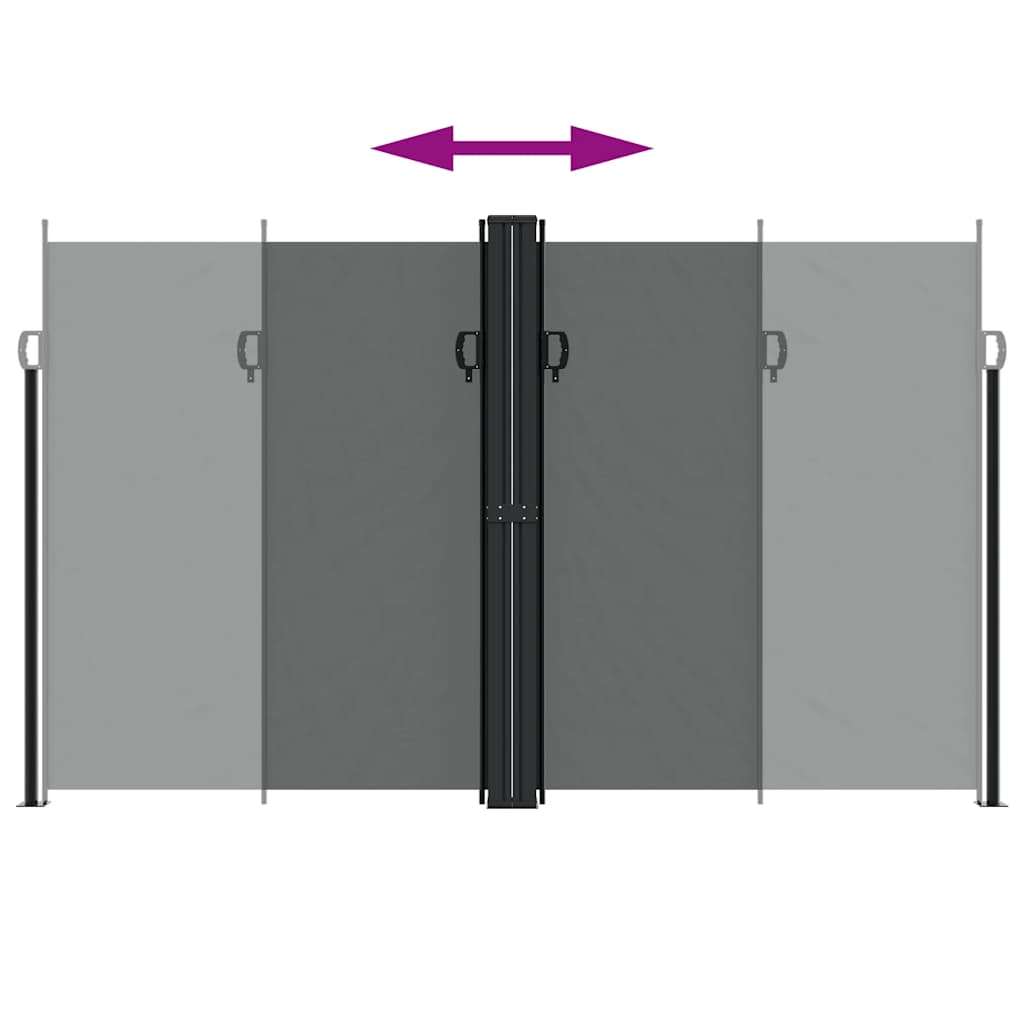 Infällbar sidomarkis antracit 200x1200 cm