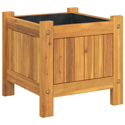 Odlingslåda med foder 31x31x30 cm massivt akaciaträ