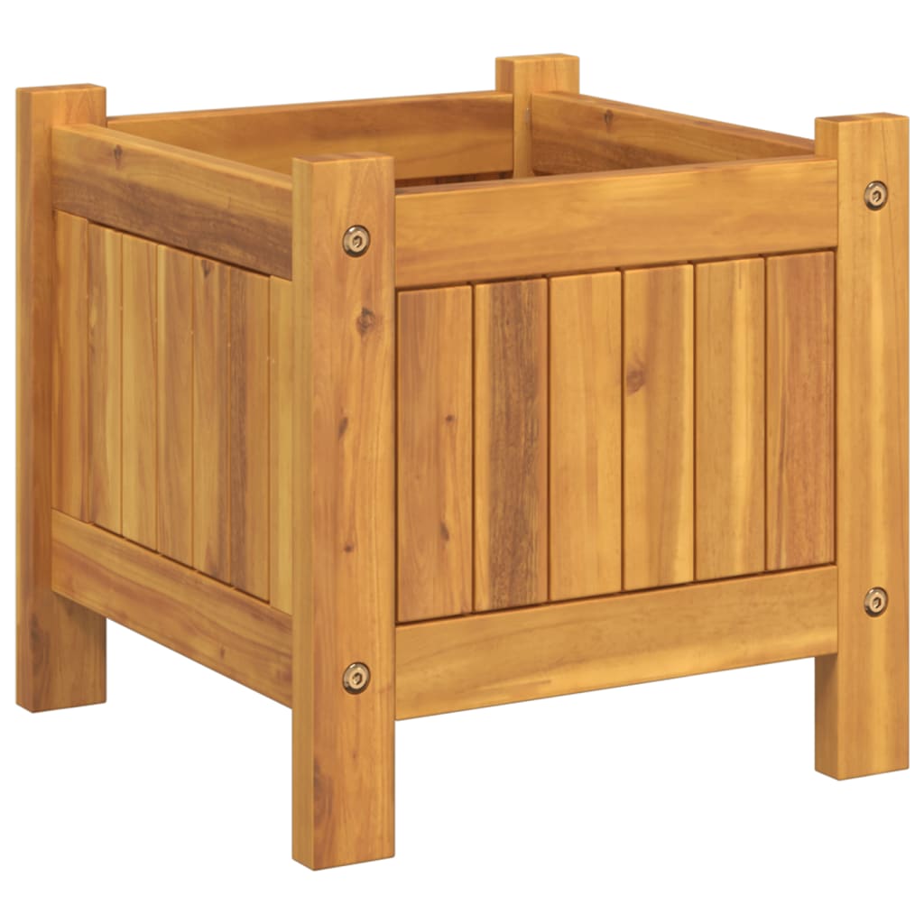 Odlingslåda med foder 31x31x30 cm massivt akaciaträ
