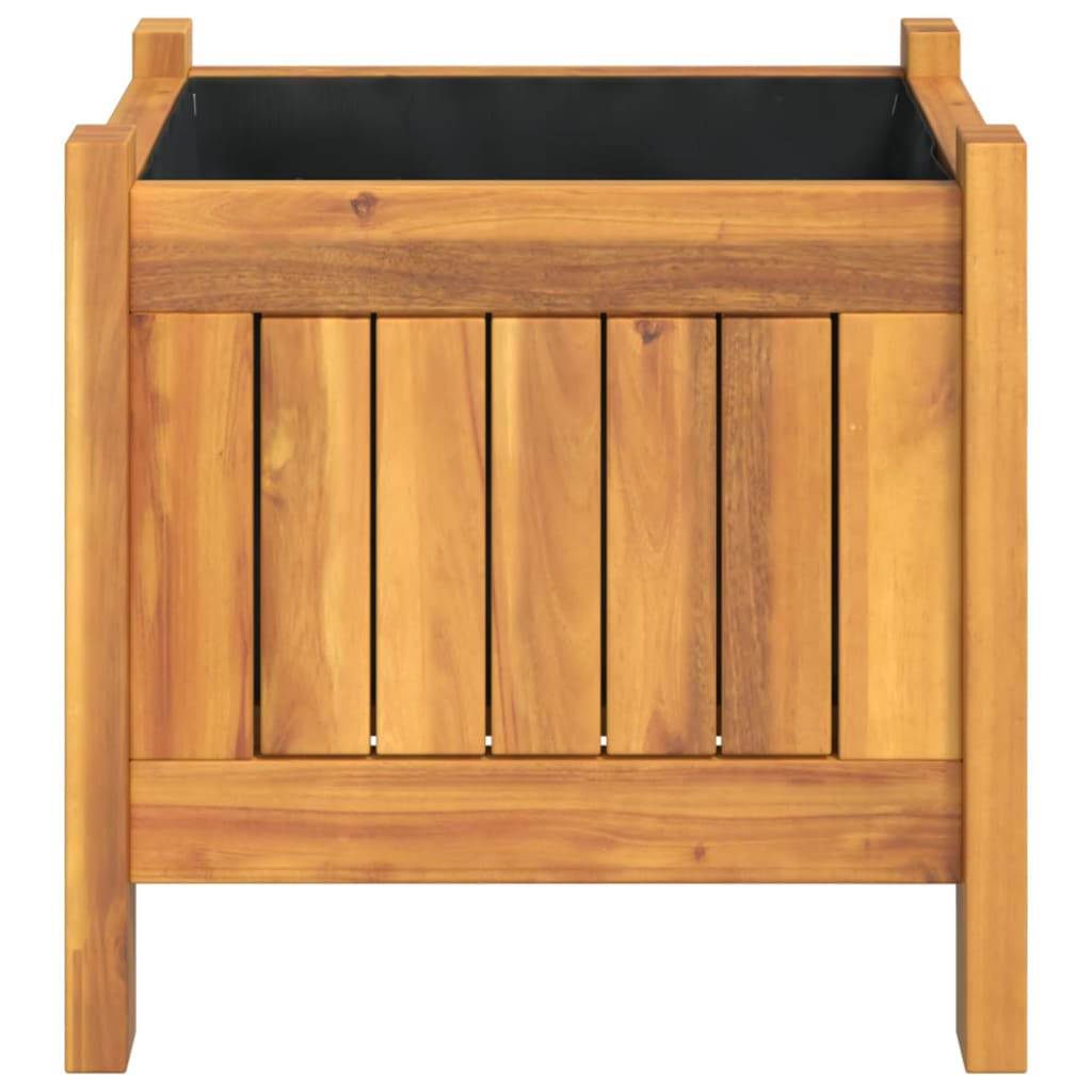 Odlingslåda med foder 31x31x30 cm massivt akaciaträ