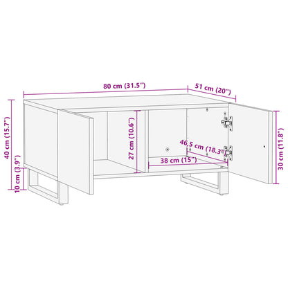 Soffbord 80x51x40 cm massivt akaciaträ