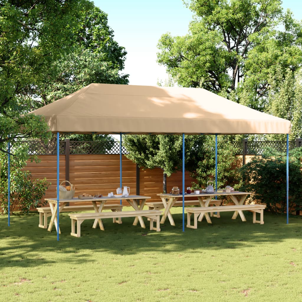 Pop-Up hopfällbart partytält 580x292x315 cm beige