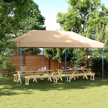 Pop-Up hopfällbart partytält 580x292x315 cm beige