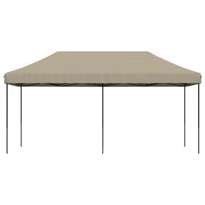 Pop-Up hopfällbart partytält 580x292x315 cm taupe