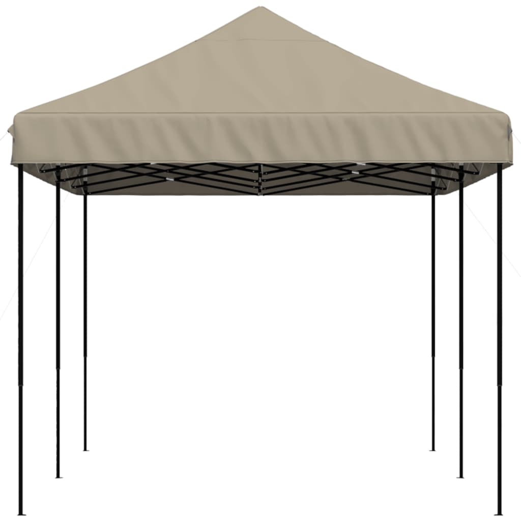 Pop-Up hopfällbart partytält 580x292x315 cm taupe