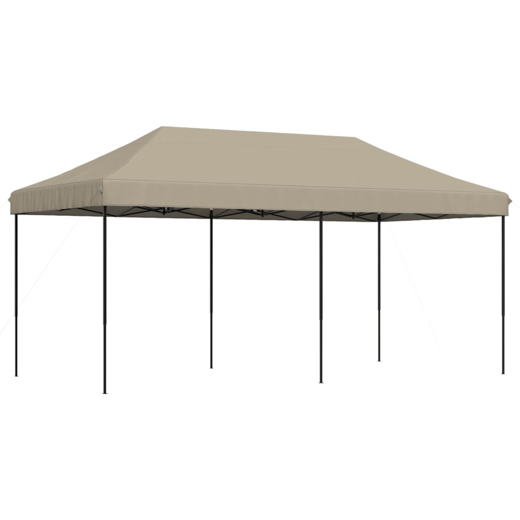 Pop-Up hopfällbart partytält 580x292x315 cm taupe