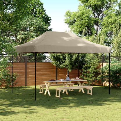 Pop-Up hopfällbart partytält 410x279x315 cm taupe