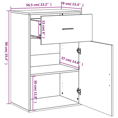 Förvaringsskåp vit 56,5x39x90 cm konstruerat trä