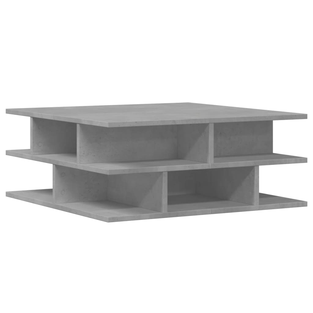 Soffbord betonggrå 70x70x29 cm konstruerat trä