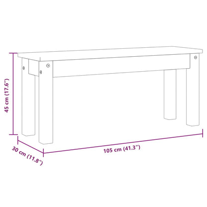 Matbänk Panama 105x30x45 cm massiv furu