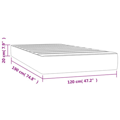 Pocketresårmadrass svart 120x190x20 cm konstläder