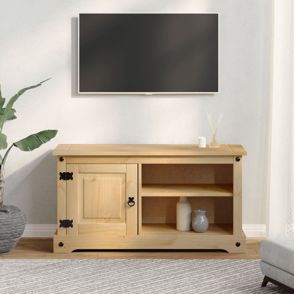 Tv-bänk Corona 100x40x52 cm massiv furu