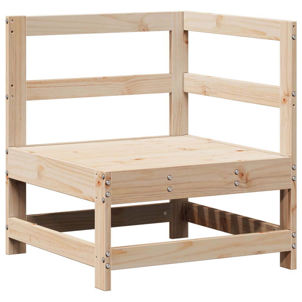 Soffgrupp för trädgården 3 delar massiv furu