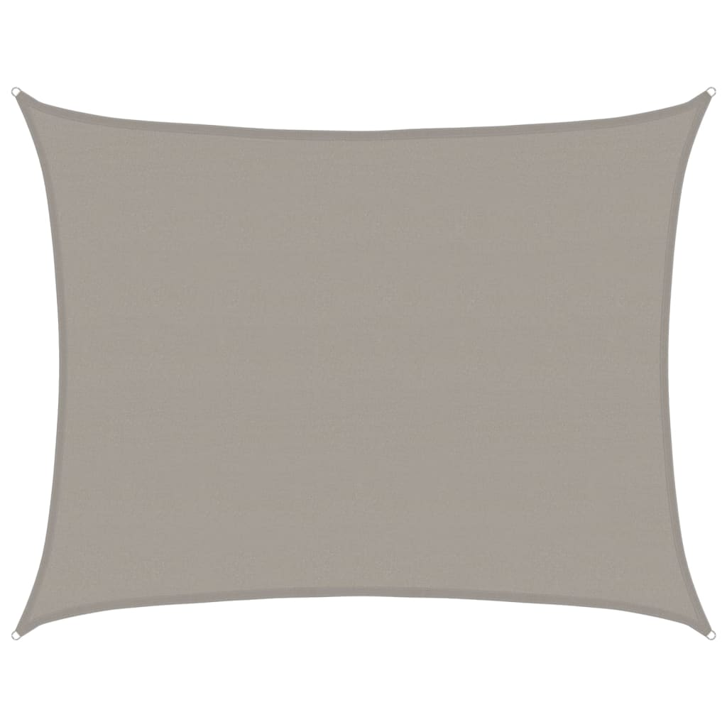 Solsegel 160 g/m² rektangulär ljusgrå 6x7 m HDPE