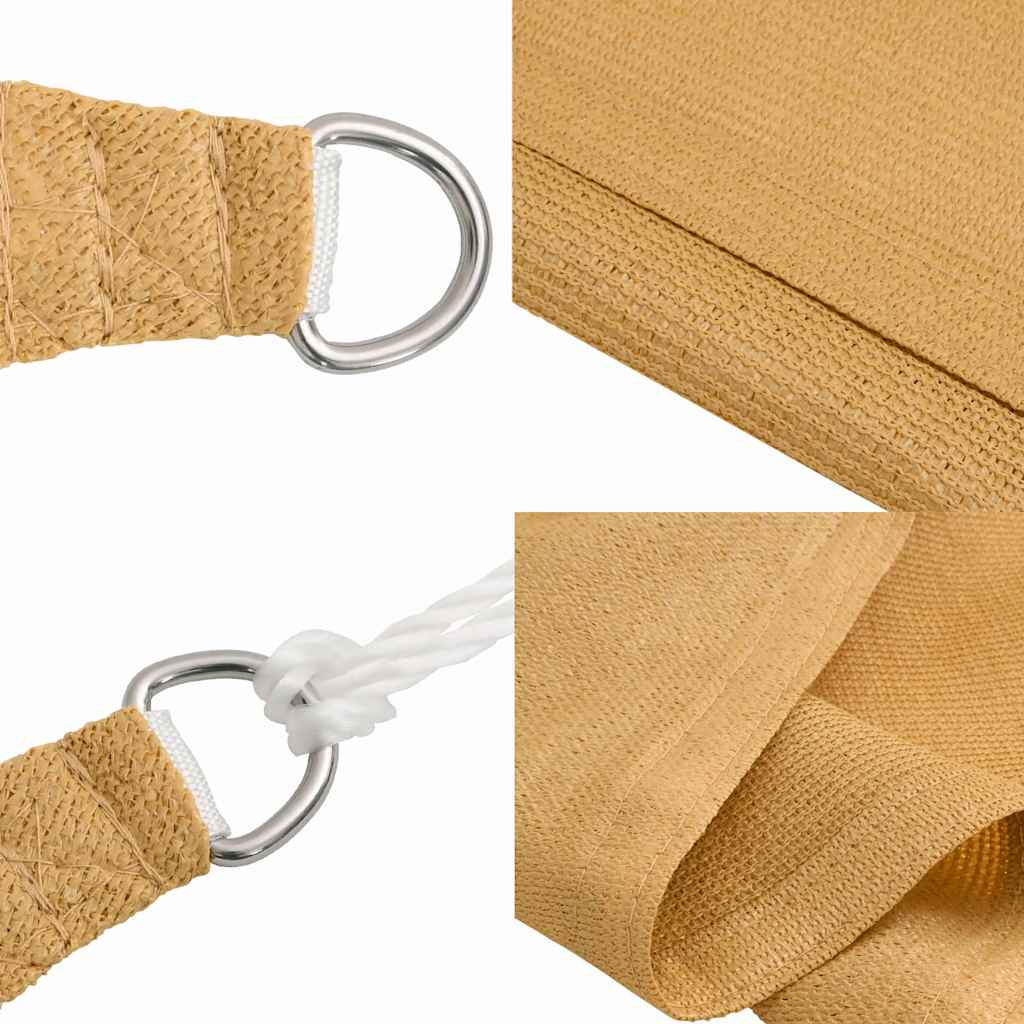 Solsegel 160 g/m² triangulär sand 5x7x7 m HDPE