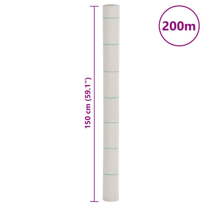 Ogräsmatta vit 1,5x200 m PP