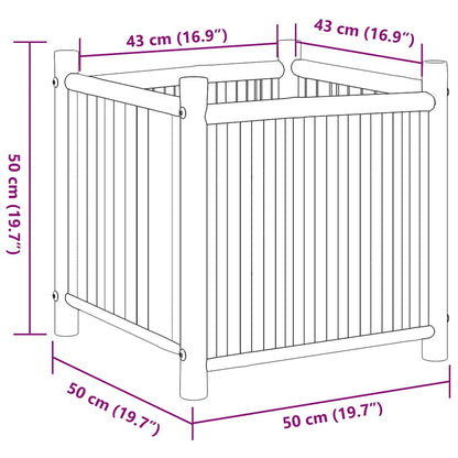 Odlingslåda 50x50x50 cm bambu