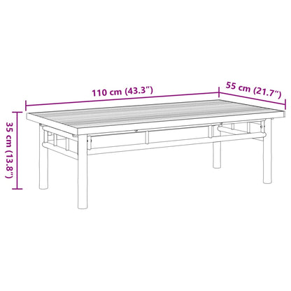 Soffbord 110x55x35 cm bambu