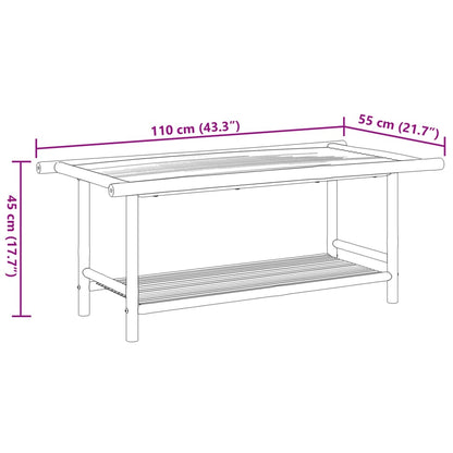 Soffbord 110x55x45 cm bambu