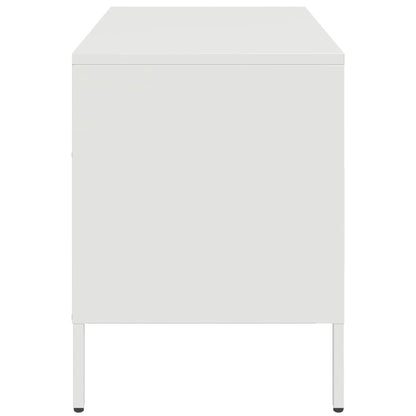 Tv-bänk 2 st vit 68x39x50,5 cm stål